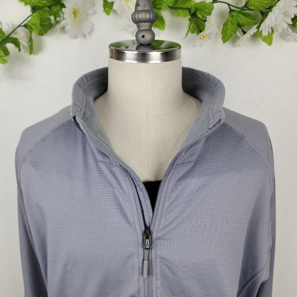 North Face Quarter-Zip Performance Pullover Jacket - Light Gray Sz XXL